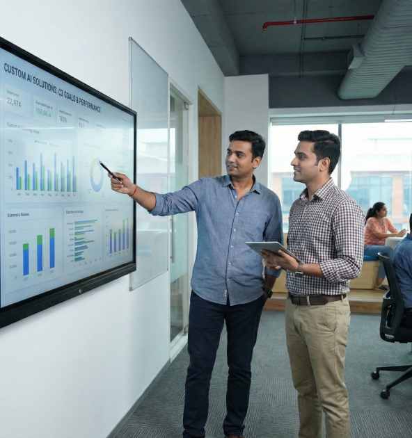 Laptop with content writing screen